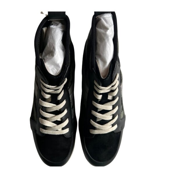 NWT SANCTUARY Major Mixed Media Camo High Top Printed Sneaker Boots Size 8 - Picture 3 of 8